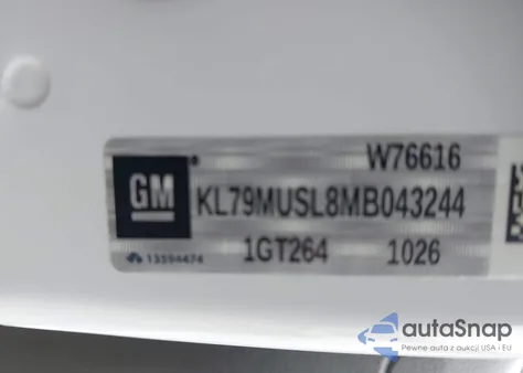 2021 Chevrolet Trailblazer Awd Rs from USA, damaged, VIN KL79MUSL8MB043244